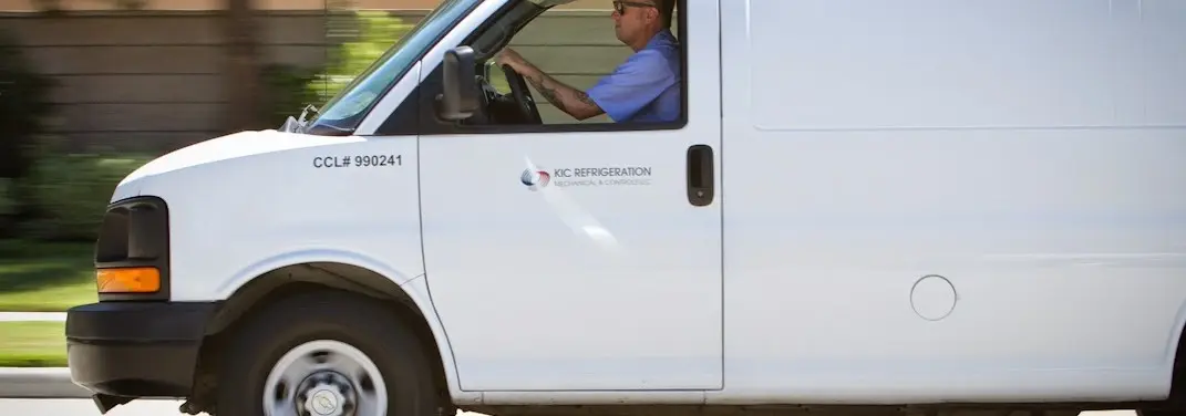 KIC Refrigeration service vehicle serving Sturgeon Bay area